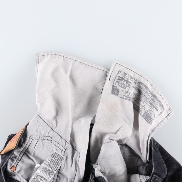 Levi's 501 Black Denim Straight Denim Pants Men's W31 equivalent cotton black type Vintage Second Hand