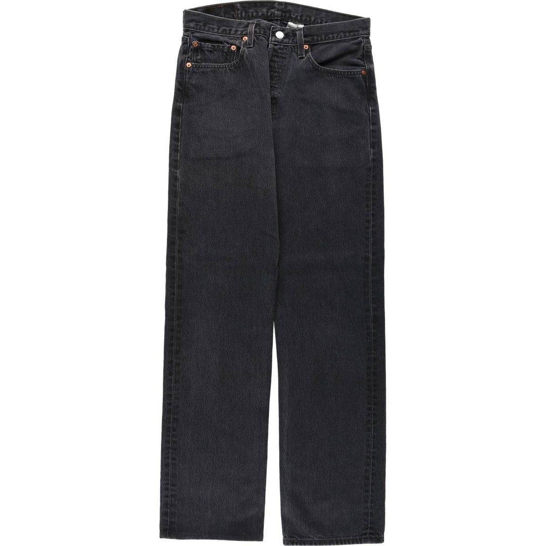 Levi's 501 Black Denim Straight Denim Pants Men's W31 equivalent cotton black type Vintage Second Hand
