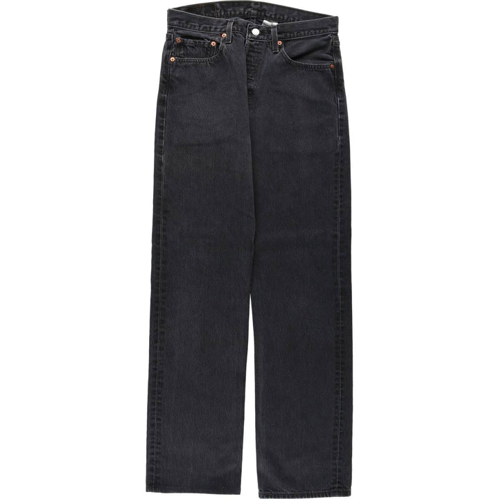 Levi's 501 Black Denim Straight Denim Pants Men's W31 equivalent cotton black type Vintage Second Hand