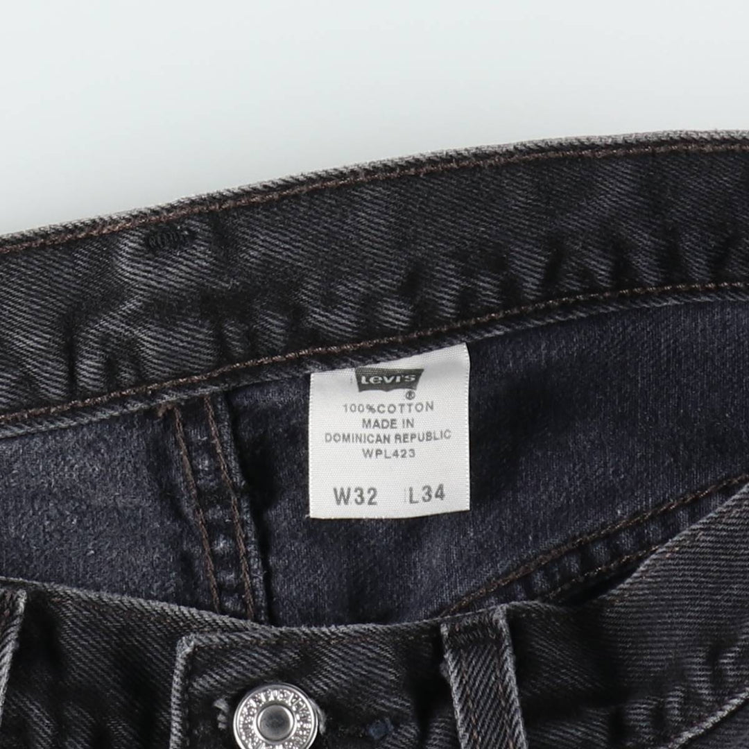 Levi's 501 Black Denim Straight Denim Pants Men's W31 equivalent cotton black type Vintage Second Hand