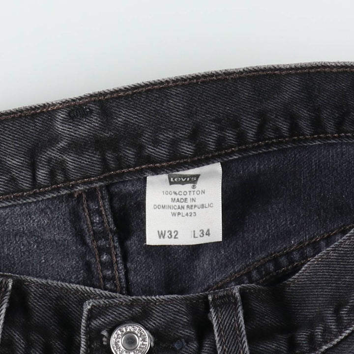 Levi's 501 Black Denim Straight Denim Pants Men's W31 equivalent cotton black type Vintage Second Hand