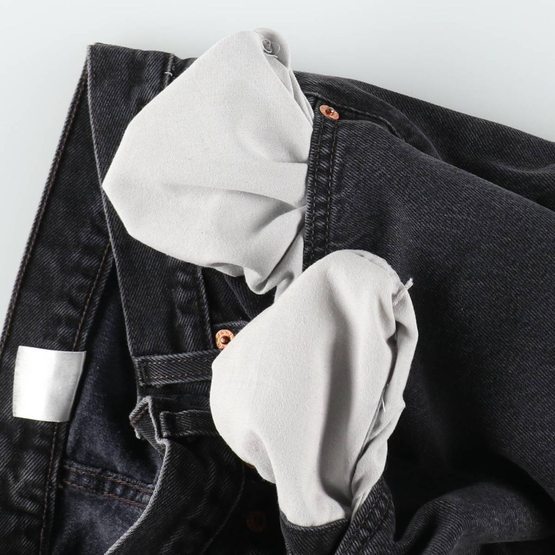Levi's 501 Black Denim Straight Denim Pants Men's W31 equivalent cotton black type Vintage Second Hand