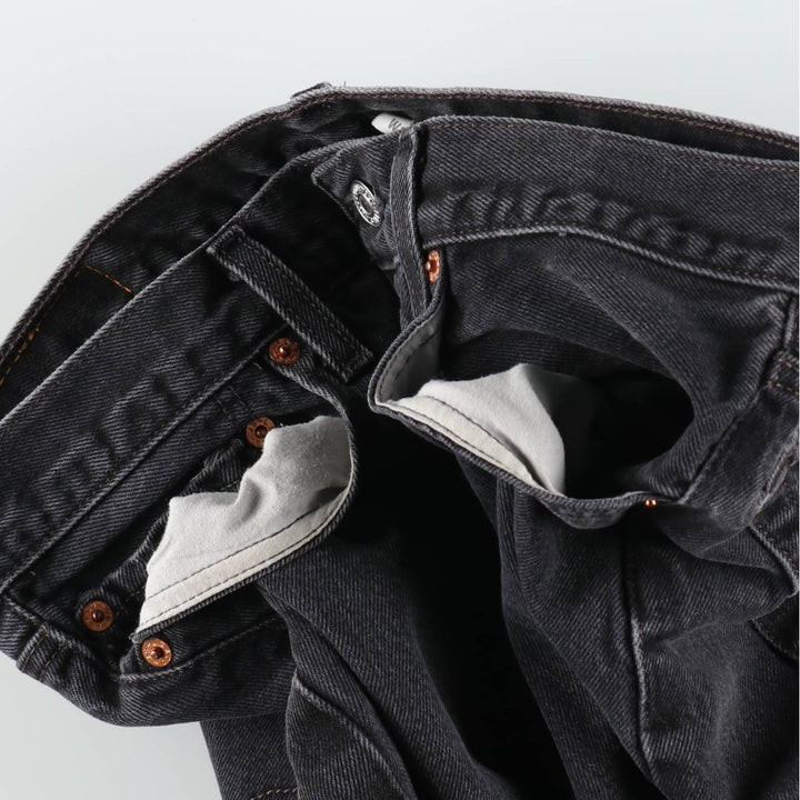 Levi's 501 Black Denim Straight Denim Pants Men's W31 equivalent cotton black type Vintage Second Hand