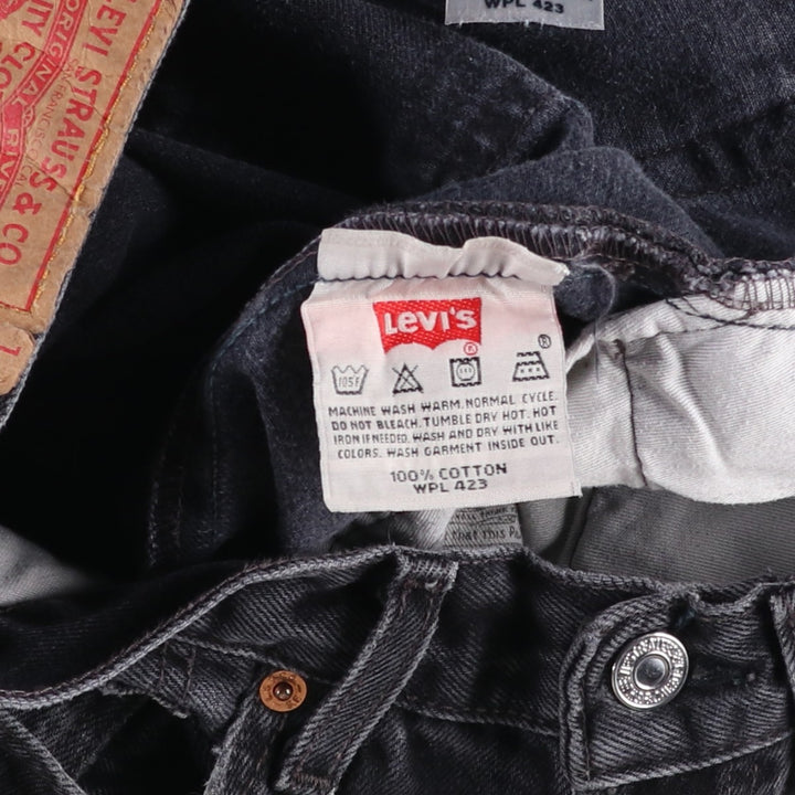 2000'S Levi's 501 Black Denim Straight Leg Denim Pants Men's Size W29 cotton black type Vintage Second Hand