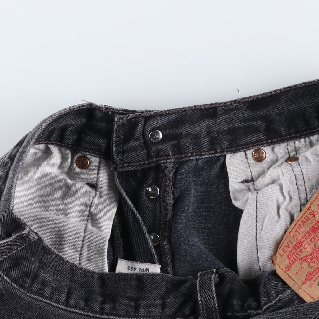 2000'S Levi's 501 Black Denim Straight Leg Denim Pants Men's Size W29 cotton black type Vintage Second Hand