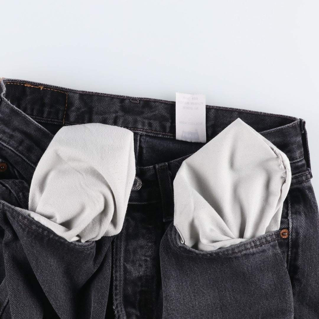 2000'S Levi's 501 Black Denim Straight Leg Denim Pants Men's Size W29 cotton black type Vintage Second Hand