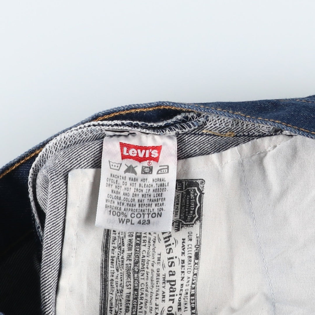 00'S Levi's 501 straight denim pants for men, W30 equivalent cotton blue type Vintage Second Hand