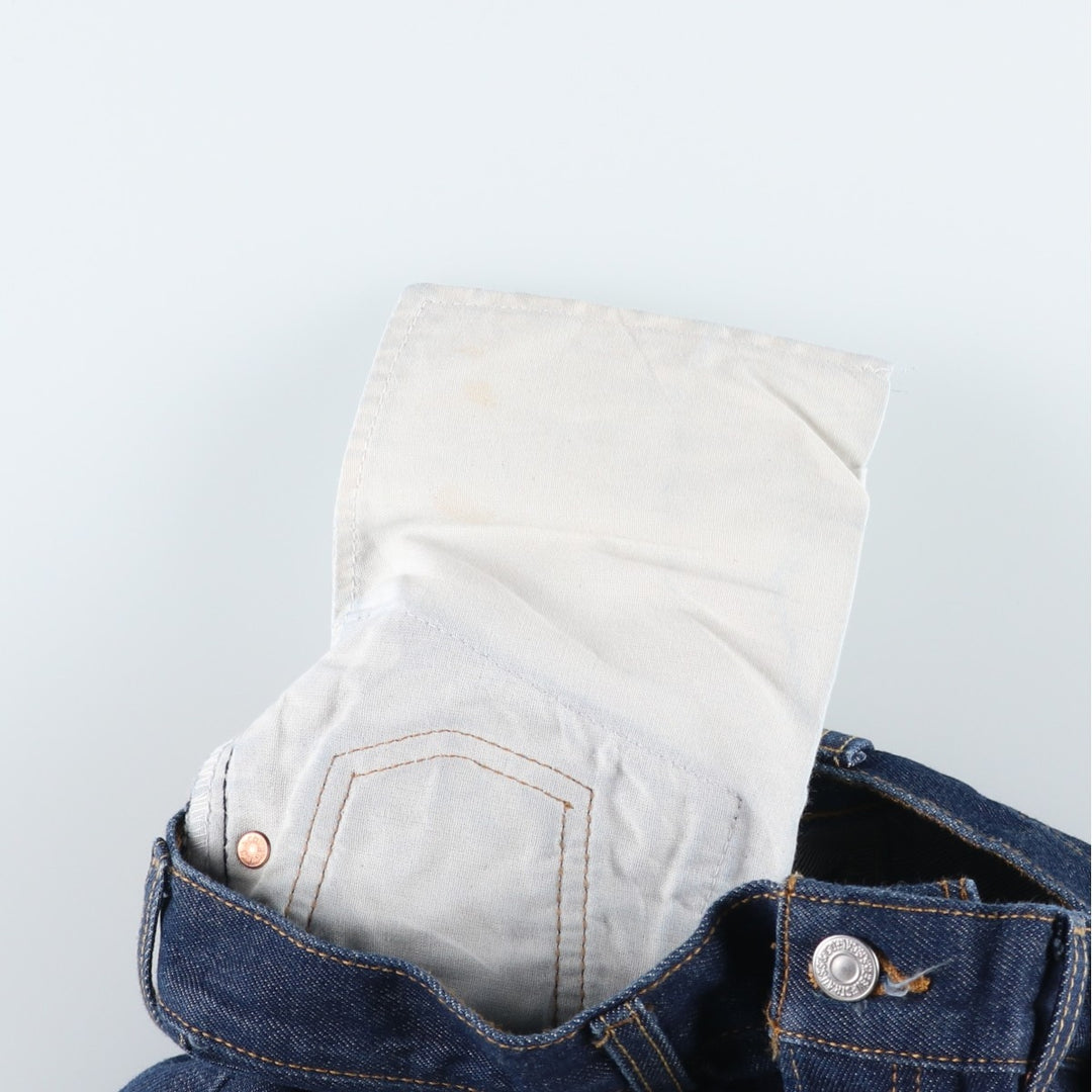 00'S Levi's 501 straight denim pants for men, W30 equivalent cotton blue type Vintage Second Hand