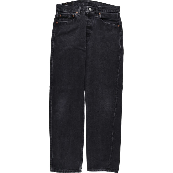1990'S Levi's 501 Black Denim Straight Leg Jeans, Made in Canada, Men's Size W31 (approx.), Vintage cotton black type Vintage Second Hand