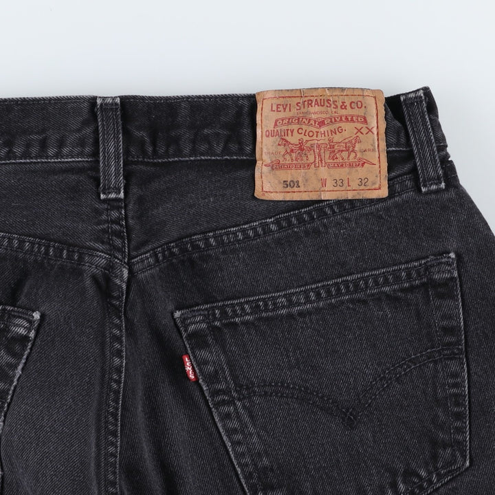 1990'S Levi's 501 Black Denim Straight Leg Jeans, Made in Canada, Men's Size W31 (approx.), Vintage cotton black type Vintage Second Hand