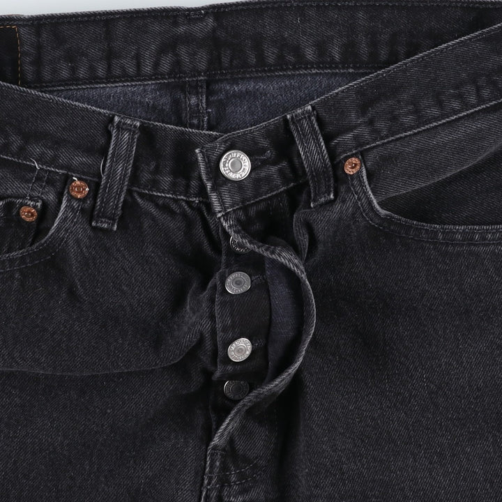 1990'S Levi's 501 Black Denim Straight Leg Jeans, Made in Canada, Men's Size W31 (approx.), Vintage cotton black type Vintage Second Hand