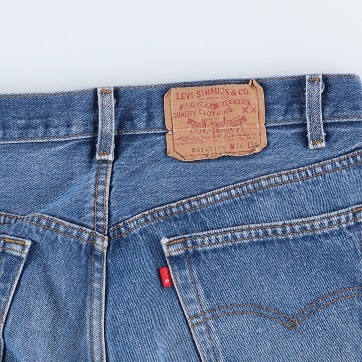 1980'S Levi's 501 Straight Denim Pants, Made in USA, Men's Size W31 (approx.), Vintage cotton blue type Vintage Second Hand