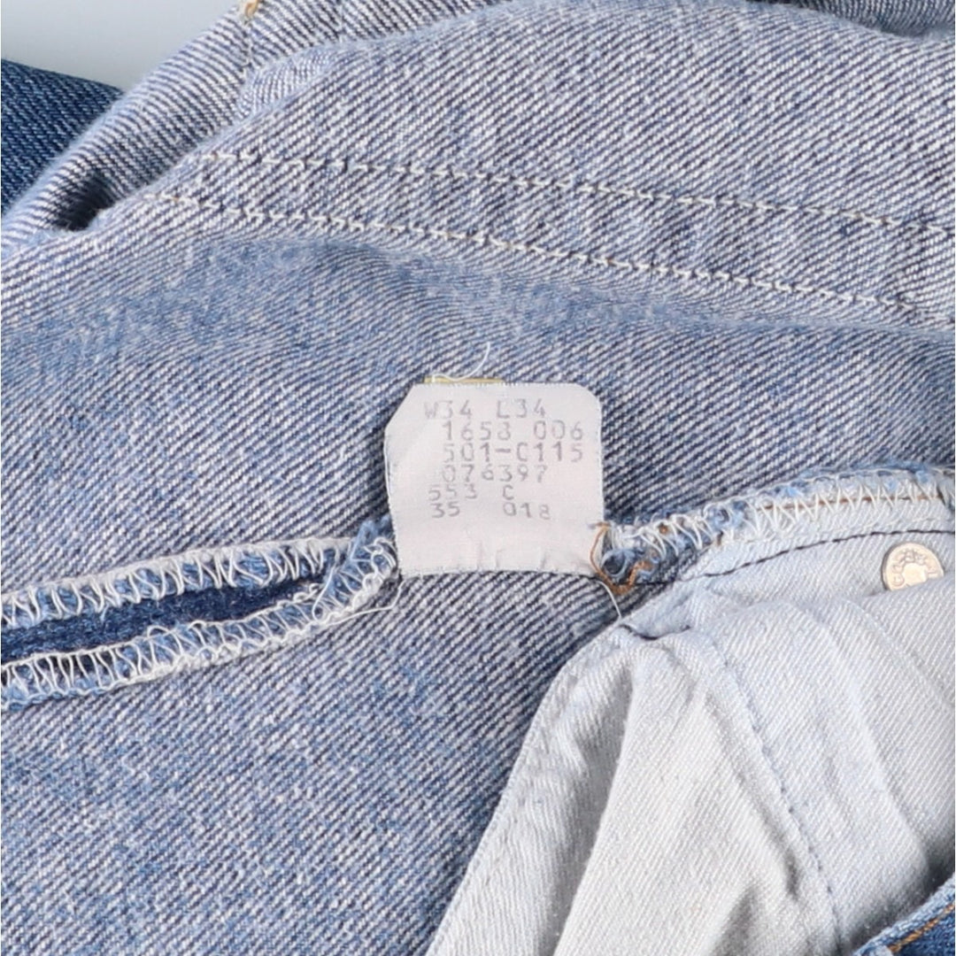 1980'S Levi's 501 Straight Denim Pants, Made in USA, Men's Size W31 (approx.), Vintage cotton blue type Vintage Second Hand