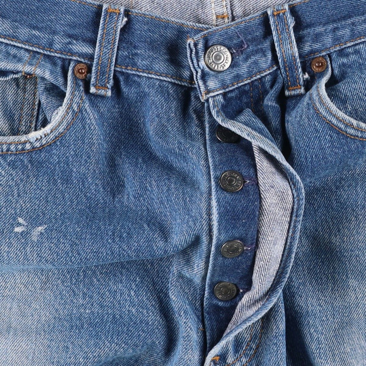 1980'S Levi's 501 Straight Denim Pants, Made in USA, Men's Size W31 (approx.), Vintage cotton blue type Vintage Second Hand