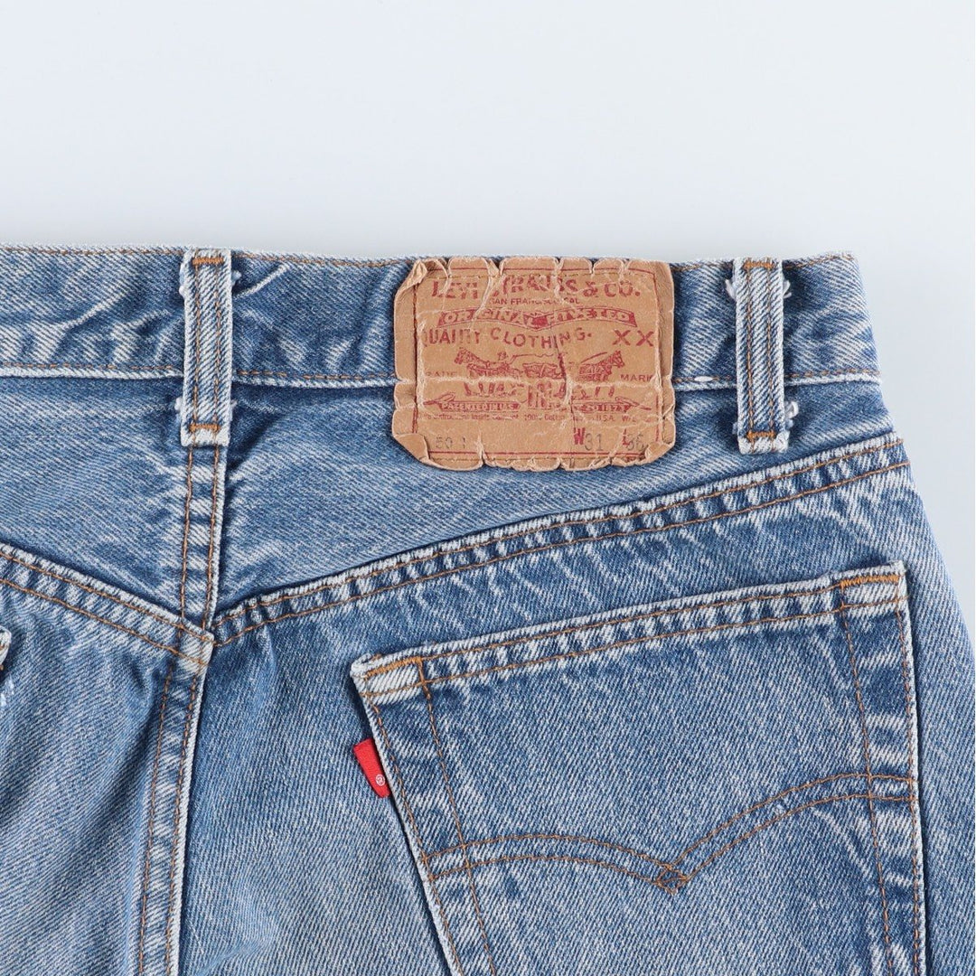 1980'S Levi's 501 Straight Denim Pants, Made in USA, Men's Size W29 (approx.), Vintage cotton blue type Vintage Second Hand