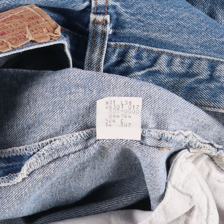 1980'S Levi's 501 Straight Denim Pants, Made in USA, Men's Size W29 (approx.), Vintage cotton blue type Vintage Second Hand