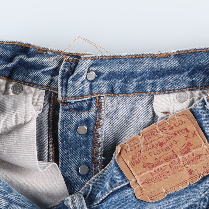1980'S Levi's 501 Straight Denim Pants, Made in USA, Men's Size W29 (approx.), Vintage cotton blue type Vintage Second Hand