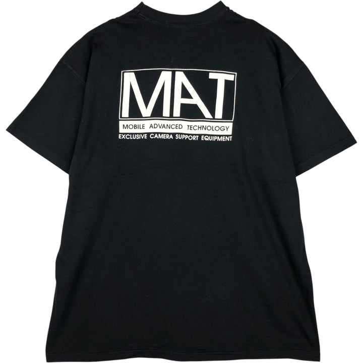 2000'S Hanes BEEFY-T MAT Advertising T-shirt, Men's XXL equivalent. cotton black type Vintage Second Hand