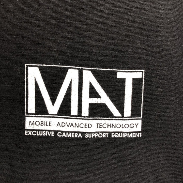 2000'S Hanes BEEFY-T MAT Advertising T-shirt, Men's XXL equivalent. cotton black type Vintage Second Hand
