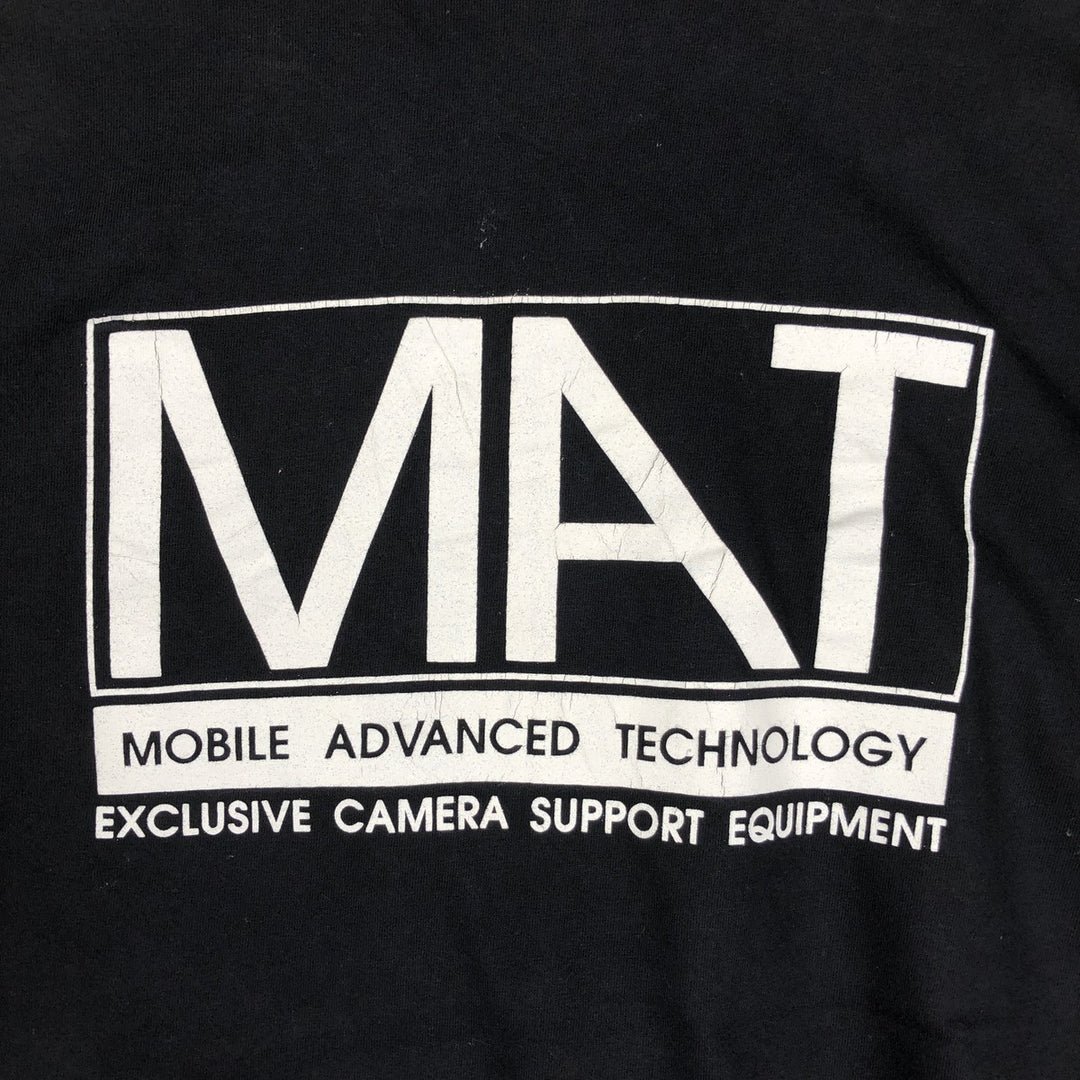2000'S Hanes BEEFY-T MAT Advertising T-shirt, Men's XXL equivalent. cotton black type Vintage Second Hand
