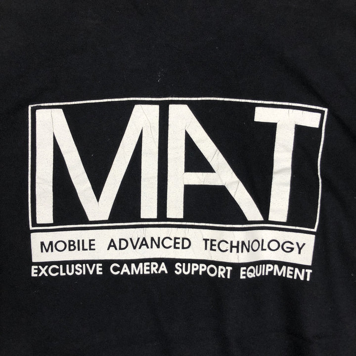 2000'S Hanes BEEFY-T MAT Advertising T-shirt, Men's XXL equivalent. cotton black type Vintage Second Hand