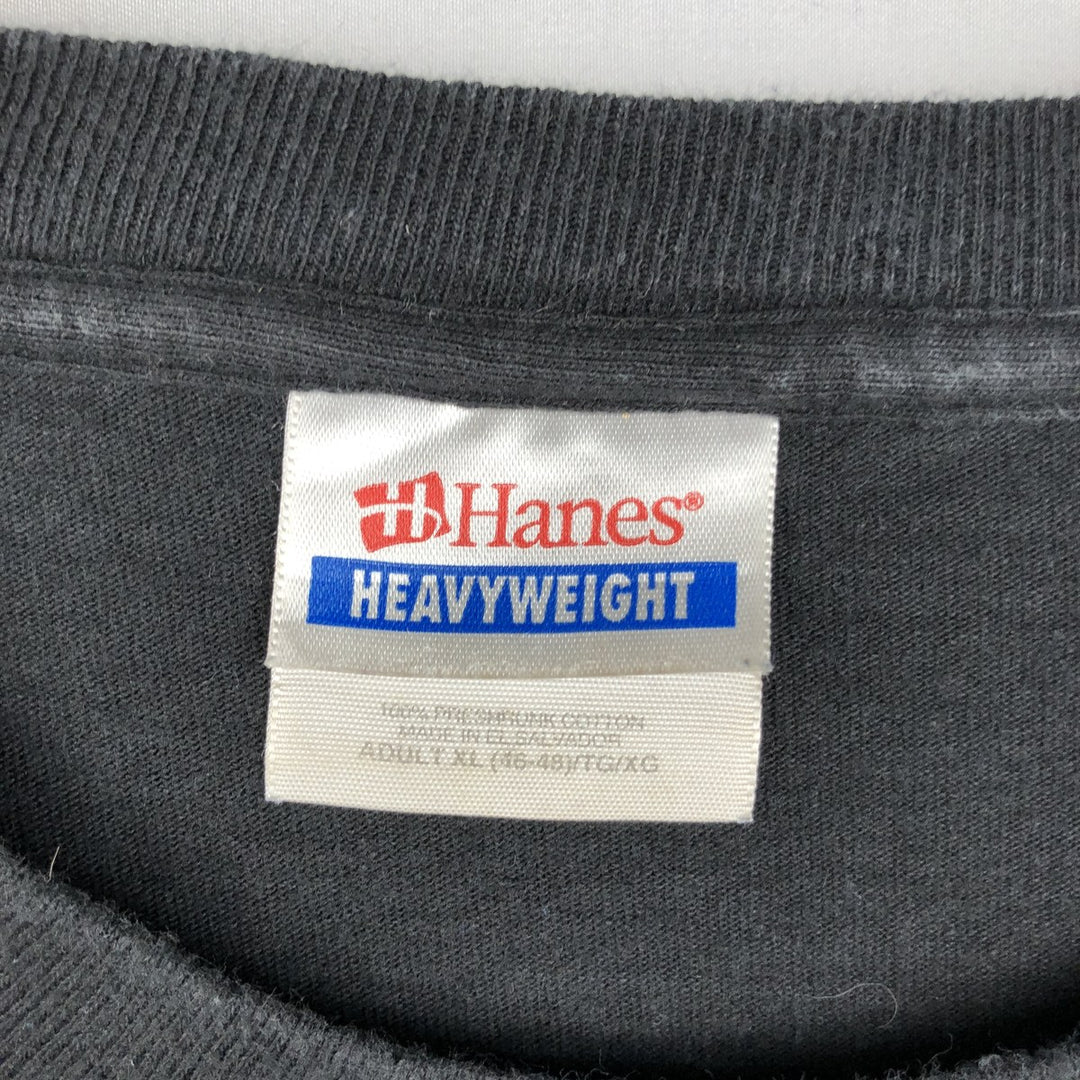 2000'S Hanes Heavyweight Skull Pattern Fire Pattern NGK Spark Plug Advertising T-Shirt, Men's XL equivalent. cotton black type Vintage Second Hand
