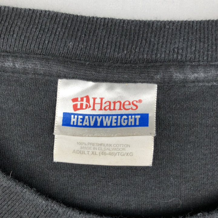 2000'S Hanes Heavyweight Skull Pattern Fire Pattern NGK Spark Plug Advertising T-Shirt, Men's XL equivalent. cotton black type Vintage Second Hand