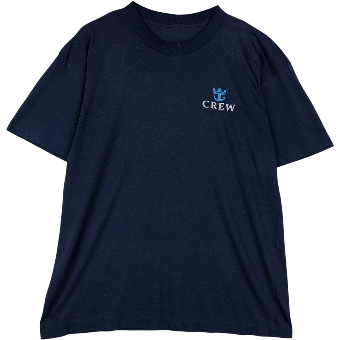 90'S Royal Caribbean Advertising T-Shirt, Men's Size XL (Equivalent), Vintage unclear navy blue type Vintage Second Hand