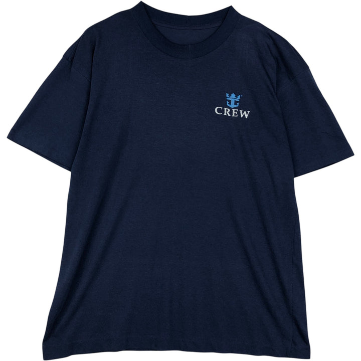 90'S Royal Caribbean Advertising T-Shirt, Men's Size XL (Equivalent), Vintage unclear navy blue type Vintage Second Hand