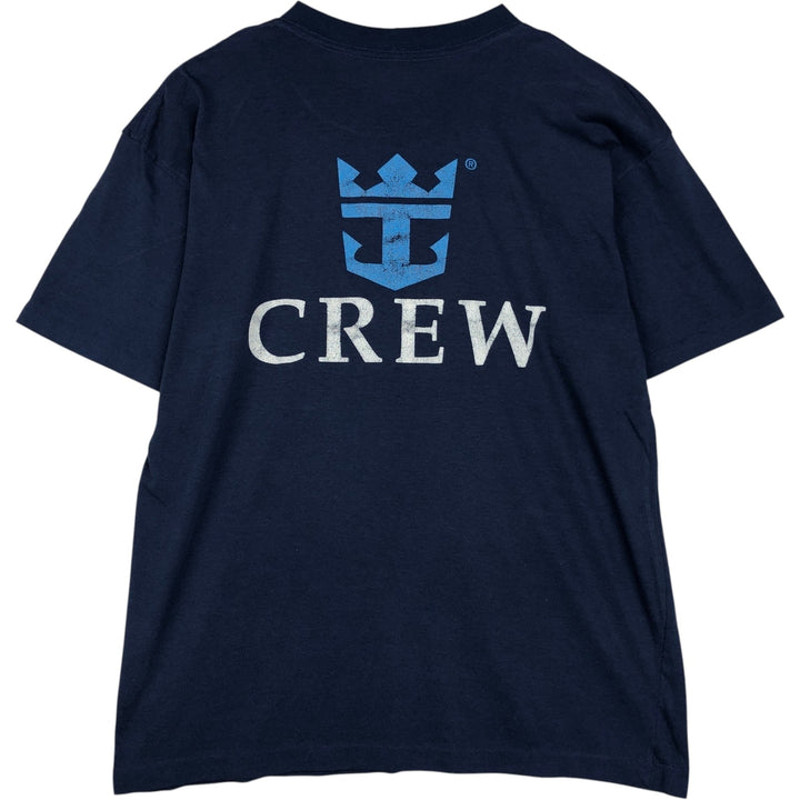 90'S Royal Caribbean Advertising T-Shirt, Men's Size XL (Equivalent), Vintage unclear navy blue type Vintage Second Hand