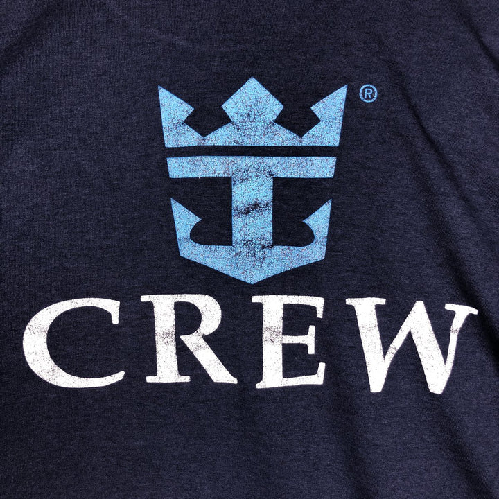 90'S Royal Caribbean Advertising T-Shirt, Men's Size XL (Equivalent), Vintage unclear navy blue type Vintage Second Hand