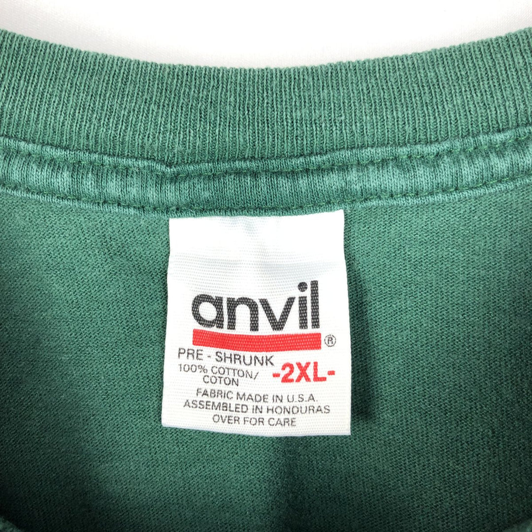90'S Anvil Plumbing Systems Inc. Advertising T-Shirt, Men's XXL equivalent, Vintage cotton green type Vintage Second Hand