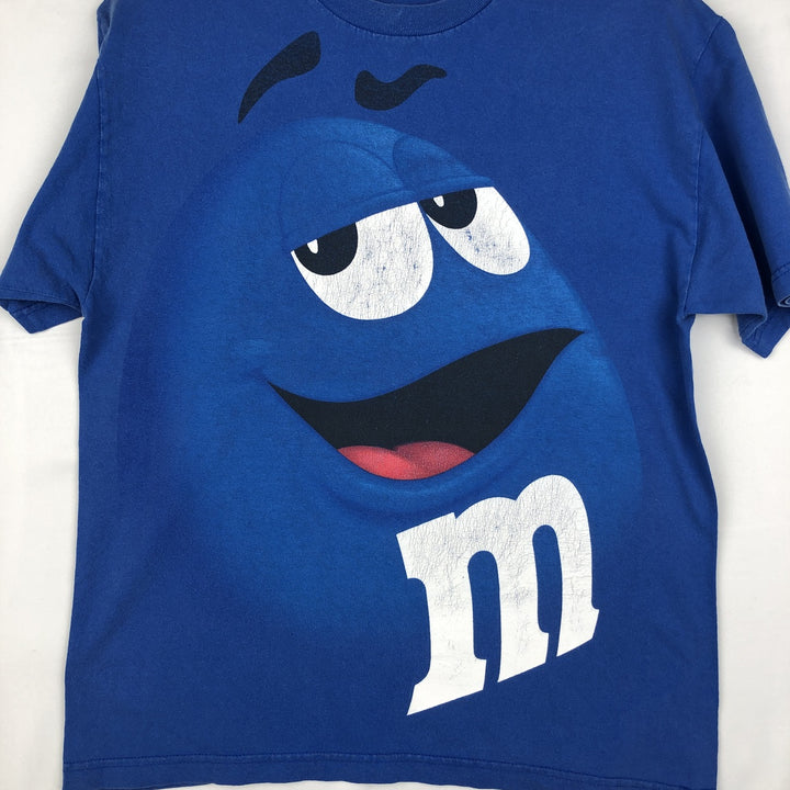 M&M's Advertising T-shirt, Men's Size L (equivalent) unclear blue type Vintage Second Hand
