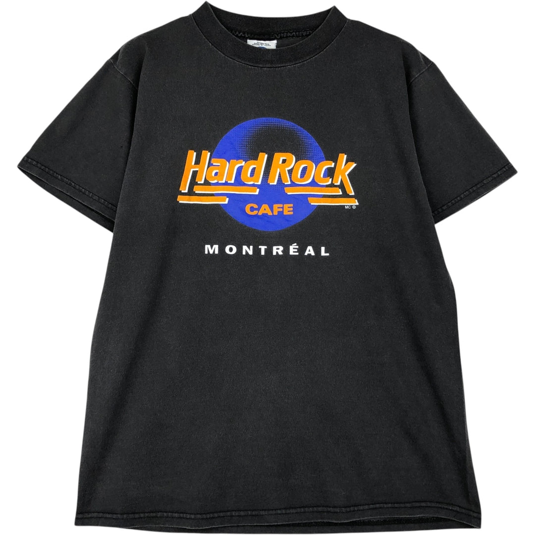 HARD ROCK CAFE advertising T-shirt, made in Canada, men's size M (equivalent). cotton Charcoal Vintage Second Hand