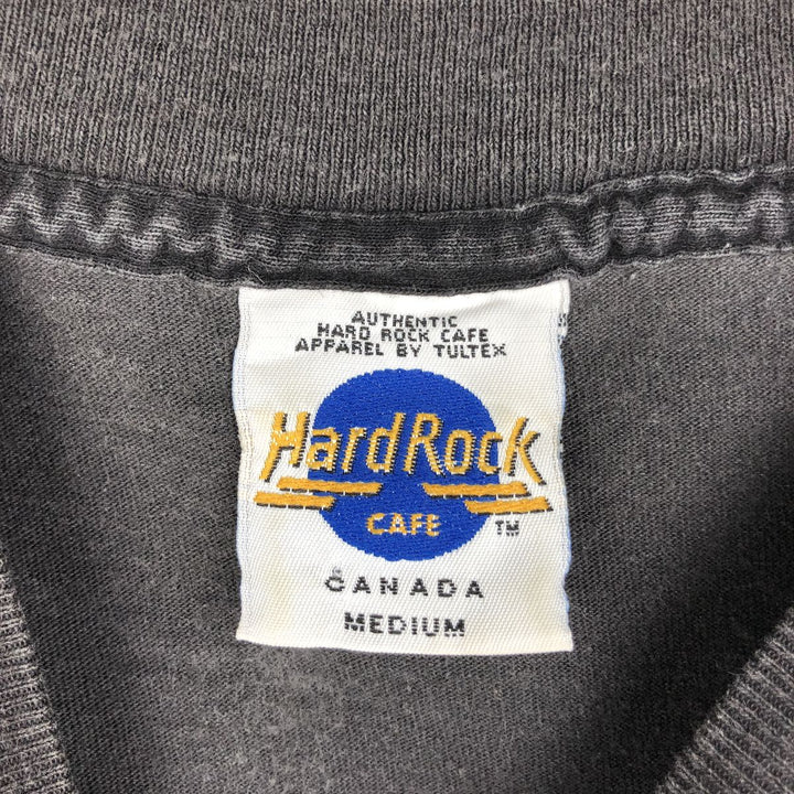 HARD ROCK CAFE advertising T-shirt, made in Canada, men's size M (equivalent). cotton Charcoal Vintage Second Hand