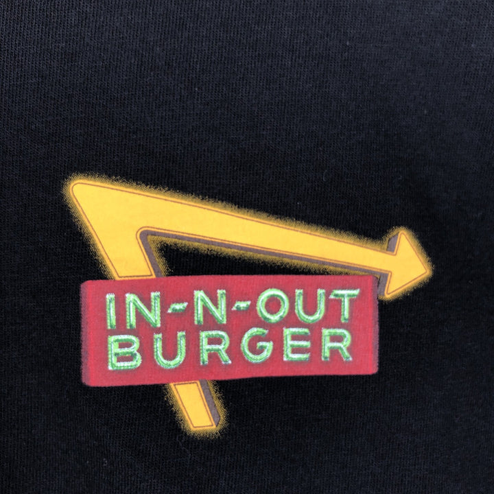 IN-N-OUT BURGER In-N-Out Burger Advertising T-shirt Made in USA Men's XL size cotton black type Vintage Second Hand