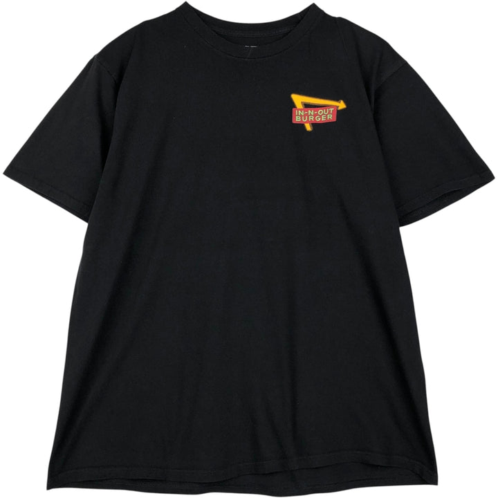 IN-N-OUT BURGER In-N-Out Burger Advertising T-shirt Made in USA Men's XL size cotton black type Vintage Second Hand