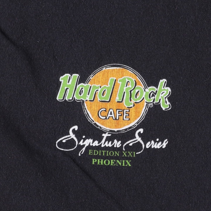 HARD ROCK CAFE Hard Rock Cafe Advertising T-shirt Men's XL size unclear black type Vintage Second Hand