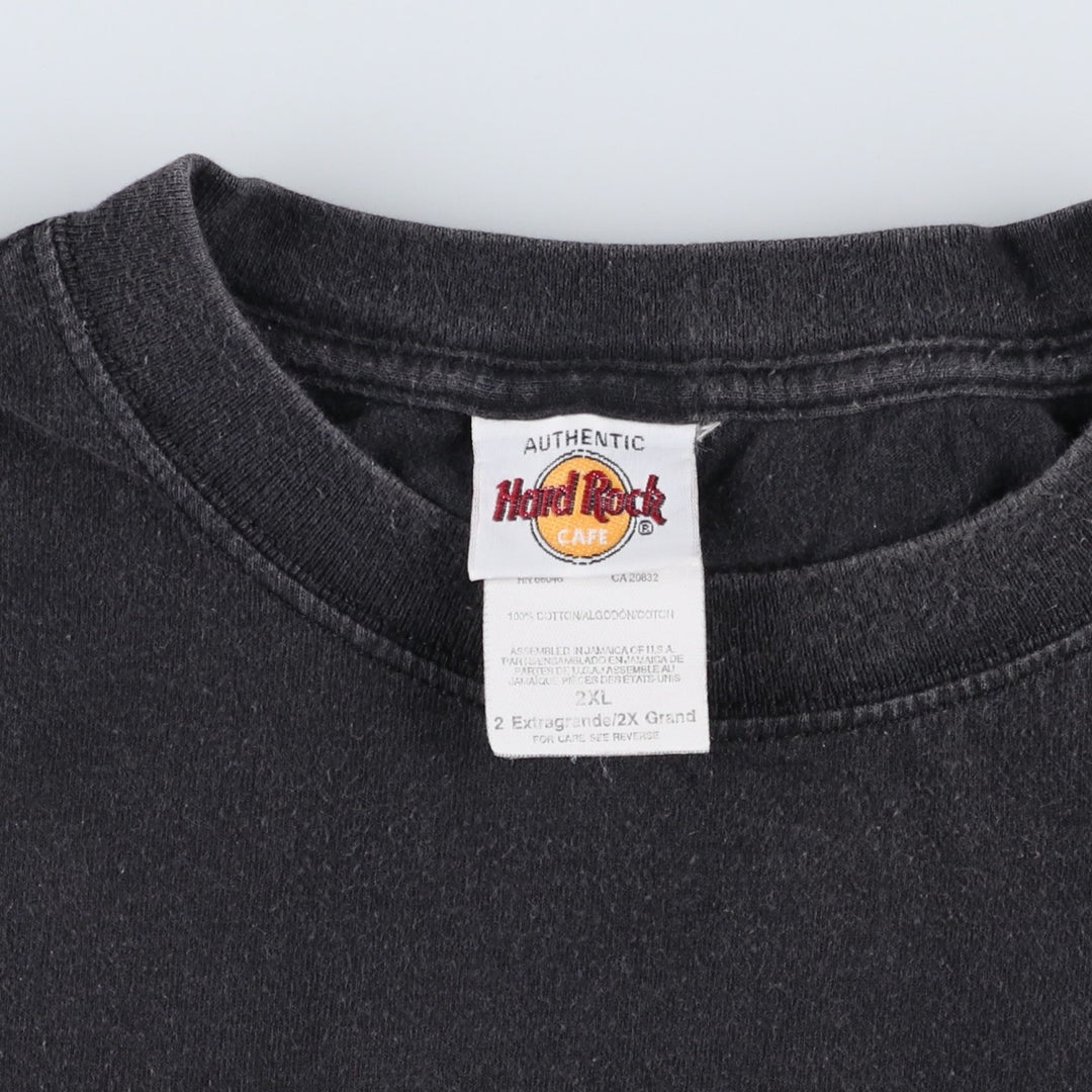 HARD ROCK CAFE Advertising T-Shirt, Size 2XL (Extragrande) cotton black type Vintage Second Hand