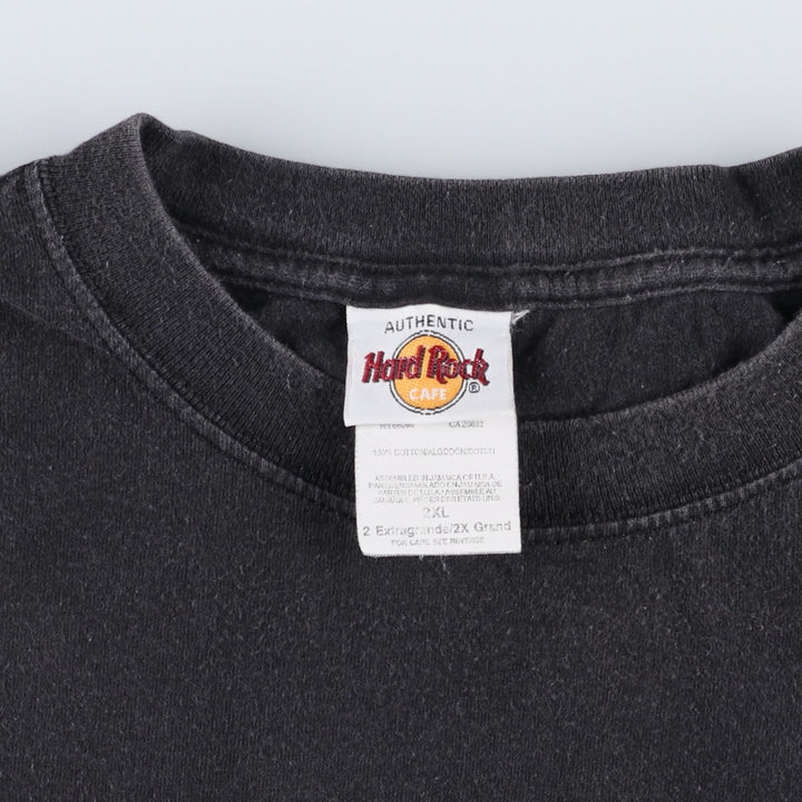 HARD ROCK CAFE Advertising T-Shirt, Size 2XL (Extragrande) cotton black type Vintage Second Hand