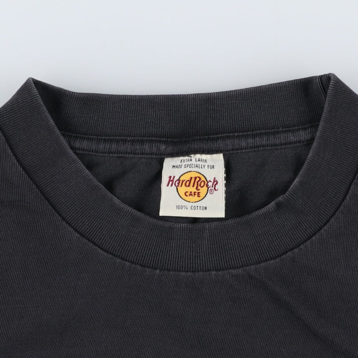 ~90'S HARD ROCK CAFE Men's XL equivalent Vintage cotton Charcoal Vintage Second Hand