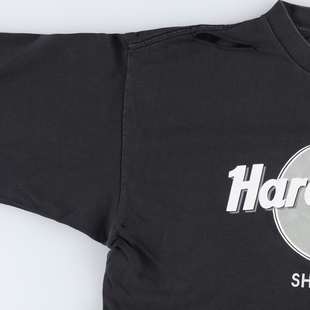 ~90'S HARD ROCK CAFE Men's XL equivalent Vintage cotton Charcoal Vintage Second Hand