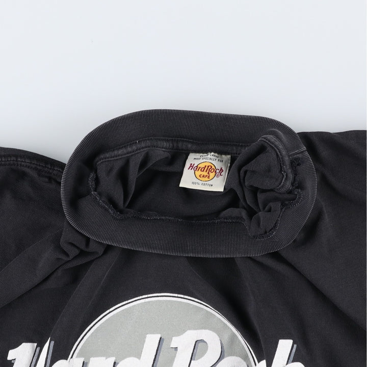 ~90'S HARD ROCK CAFE Men's XL equivalent Vintage cotton Charcoal Vintage Second Hand