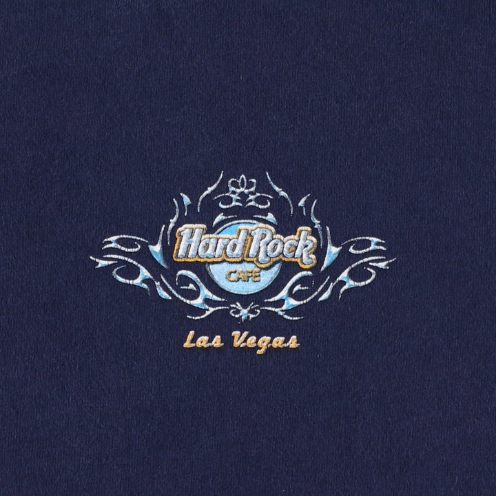 HARD ROCK CAFE Hard Rock Cafe Advertising T-shirt Men's XL size cotton navy blue type Vintage Second Hand