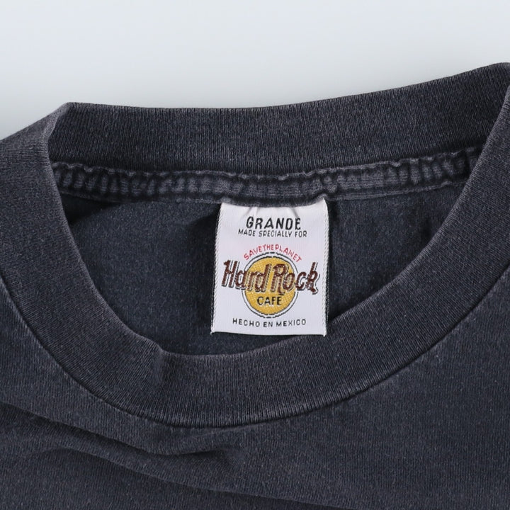 HARD ROCK CAFE Hard Rock Cafe Advertising T-shirt Men's L size cotton black type Vintage Second Hand
