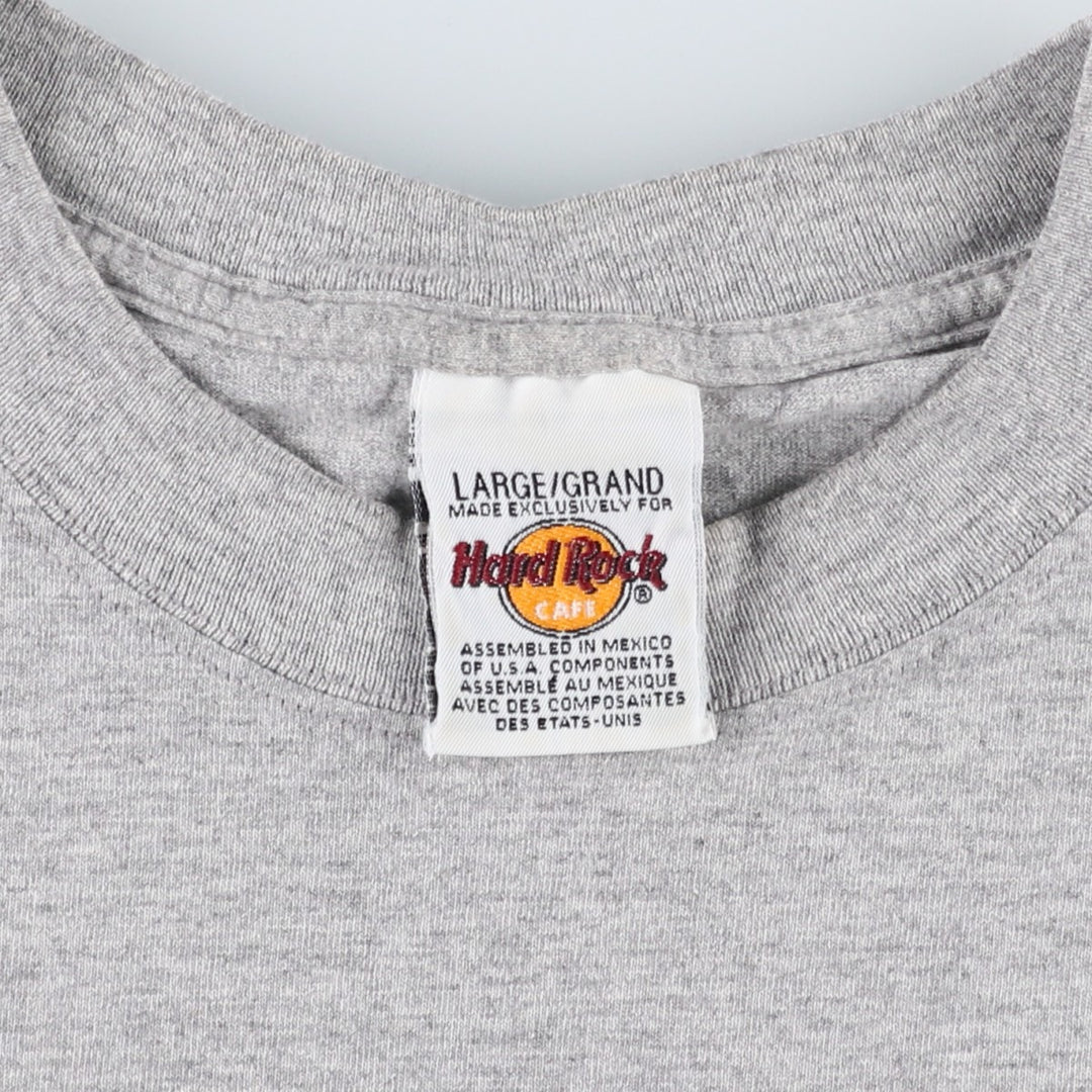 HARD ROCK CAFE Hard Rock Cafe Advertising T-shirt Men's L size cotton gray type Vintage Second Hand