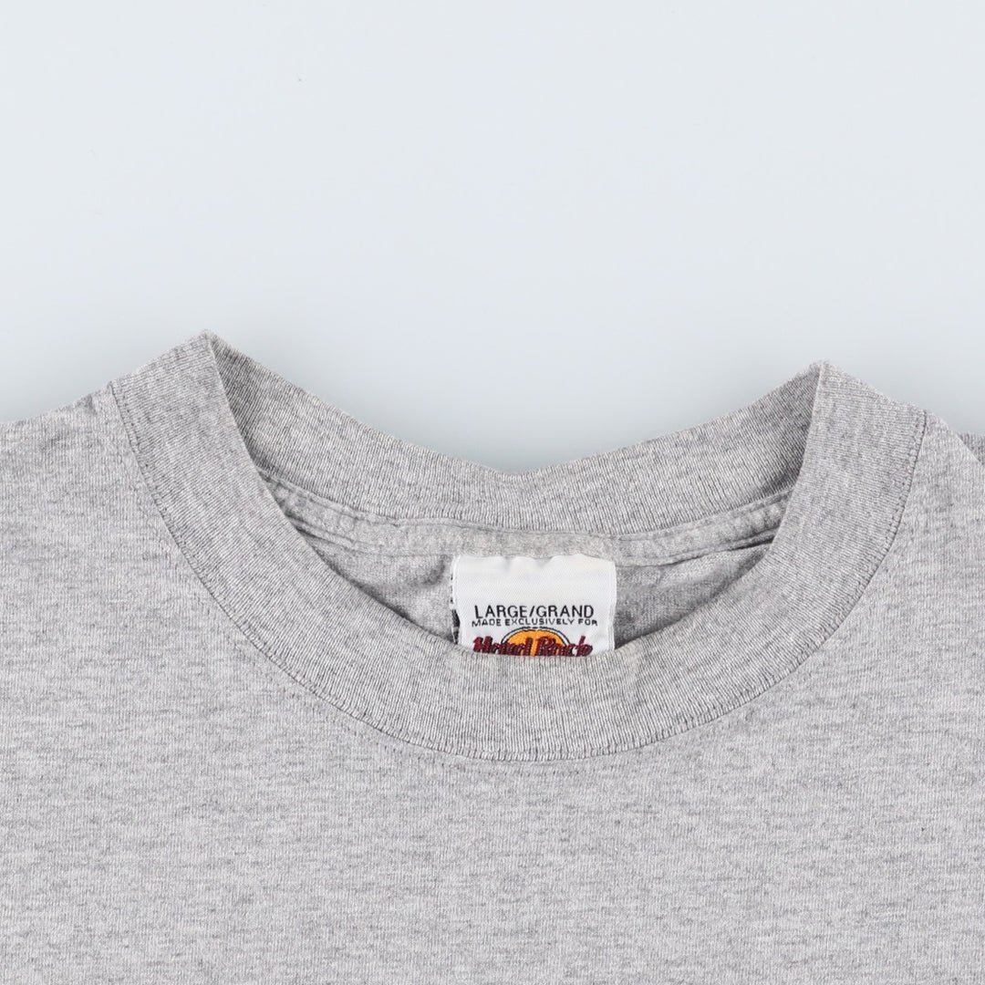HARD ROCK CAFE Hard Rock Cafe Advertising T-shirt Men's L size cotton gray type Vintage Second Hand