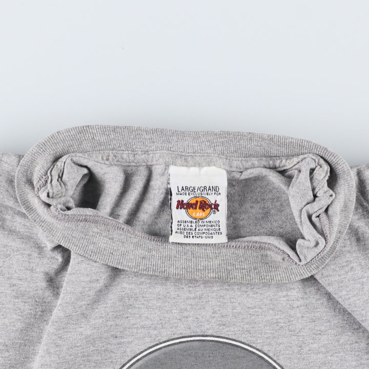 HARD ROCK CAFE Hard Rock Cafe Advertising T-shirt Men's L size cotton gray type Vintage Second Hand