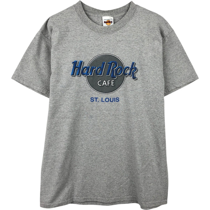 ~2000'S HARD ROCK CAFE advertising T-shirt, men's size L (approx.) cotton gray type Vintage Second Hand