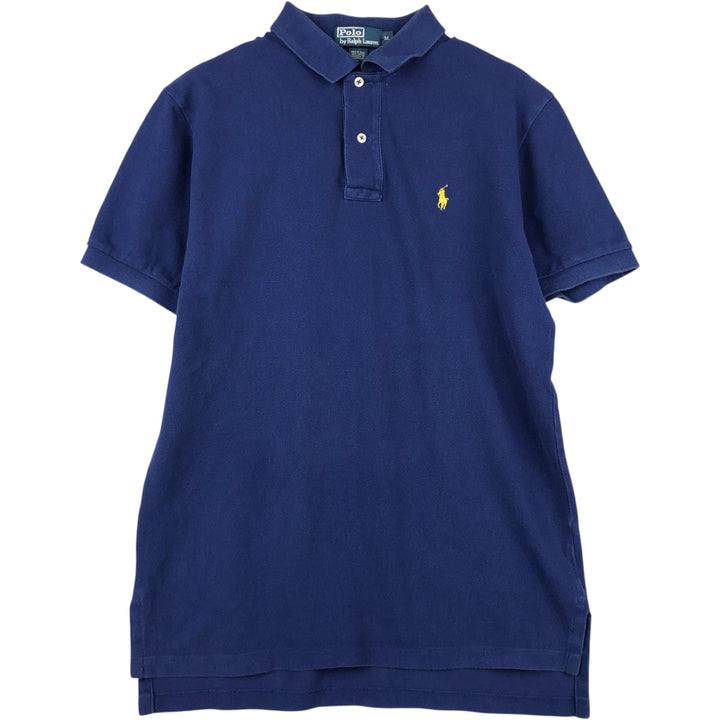 Ralph Lauren POLO by Ralph Lauren short sleeve polo shirt, men's size M cotton navy blue type Vintage Second Hand